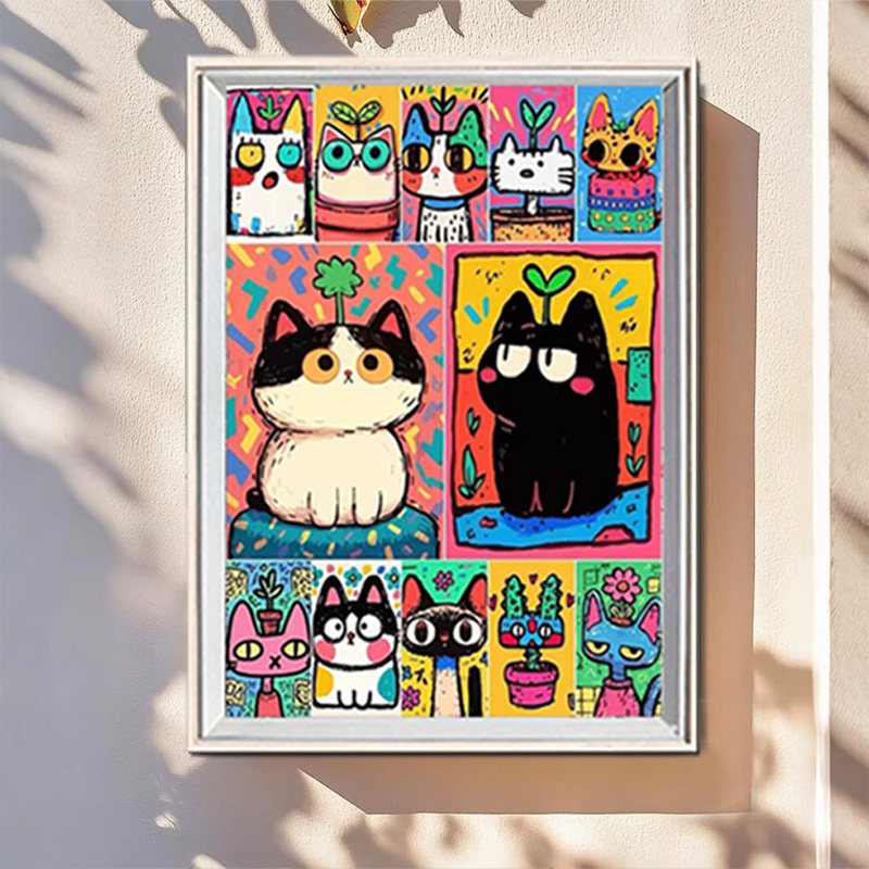 2026新款钻石画可爱狗狗满钻客厅玄关手工点贴钻十字绣装饰画带框,居家布艺,钻石绣,淘宝优惠券,粉丝福利购,淘宝优惠卷