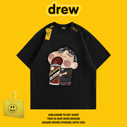 DREW蜡笔小新印花纯棉宽松短袖