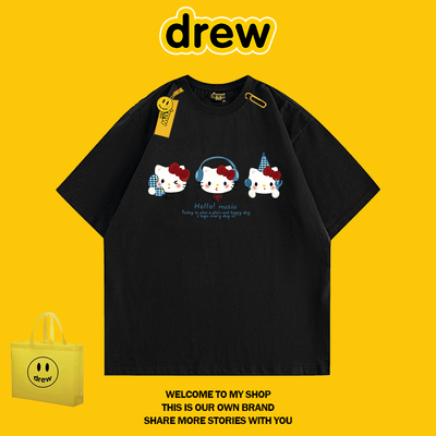 DREW情侣同款HelloKitty卡通T恤