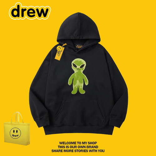 DREW美式潮牌外星人连帽卫衣