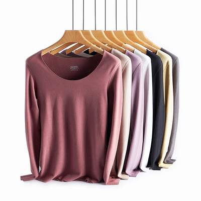 长袖女百搭德绒保暖秋衣秋裤