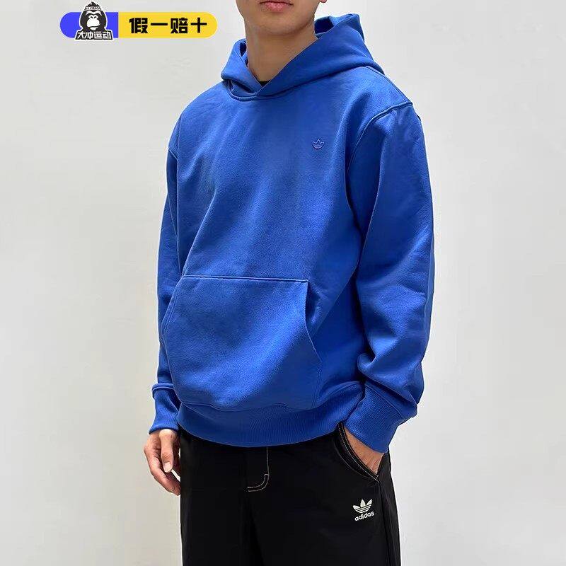 阿迪达斯三叶草男士套头衫加绒