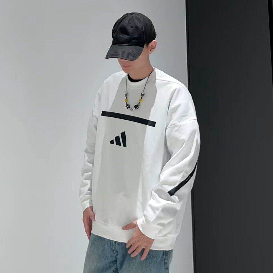 Adidas/阿迪达斯男子卫衣ZNE高端圆领套头衫运动宽松上衣JF2451