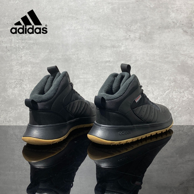 Adidas阿迪达斯冬季新款男女加绒保暖中高帮休闲经典运动鞋JP7714