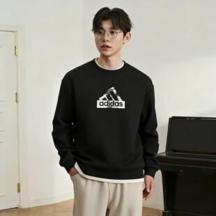 正品adidas阿迪达斯卫衣男款2026新款健身训练运动宽松休闲套头衫