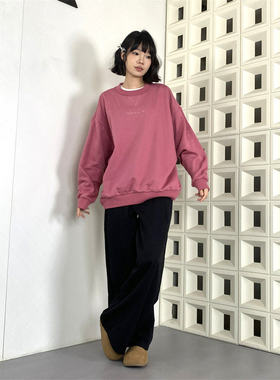 阿迪达斯三叶草新款加绒女装套头衫纯色长袖2026超好看卫衣H33356