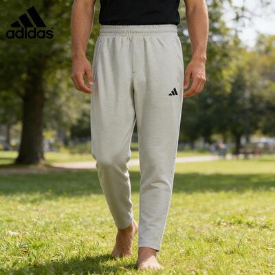 阿迪达斯正品长裤男2025新款adidas运动透气针织休闲束脚裤KC2880