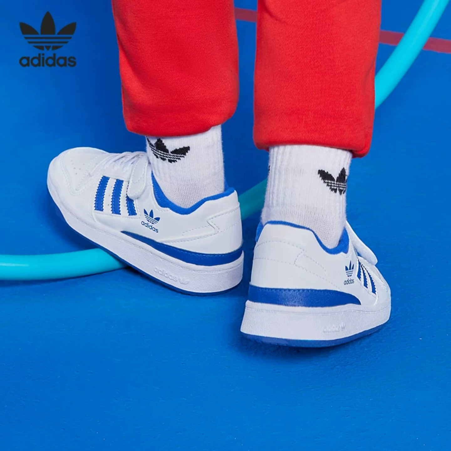 Adidas阿迪达斯正品三叶草大童男女小学生一脚蹬轻便低帮休闲板鞋