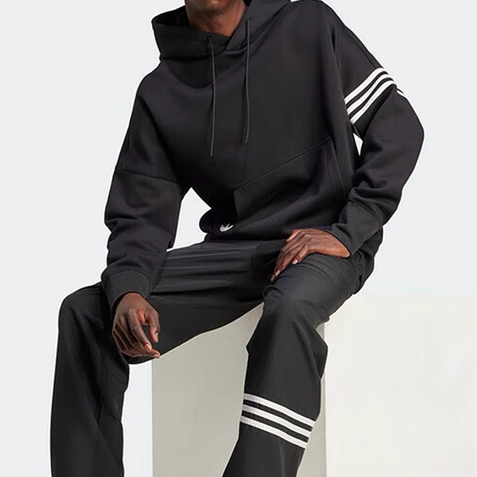 Adidas阿迪达斯正品秋冬季男子新款简约百搭休闲运动宽松连帽卫衣