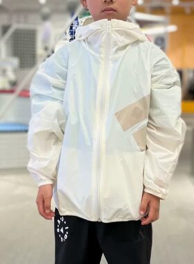 Adidas夏季百搭拉链凉感连帽风衣