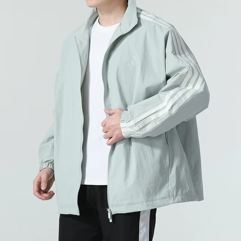 adidas阿迪达斯男装夹克外套25夏季新款运动服立领跑步休闲JL6092