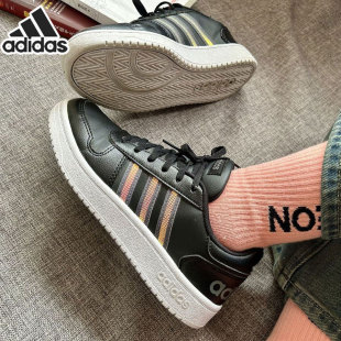 休闲低帮耐磨板鞋 正品 2.0女子运动鞋 阿迪达斯HOOPS FW3536 Adidas