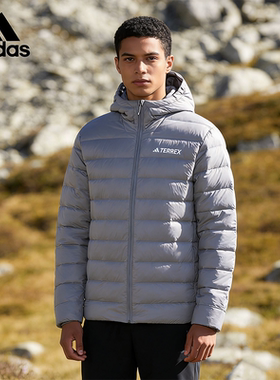 阿迪达斯正品外套TERREX男士2025秋冬款保暖户外运动羽绒服KB2174
