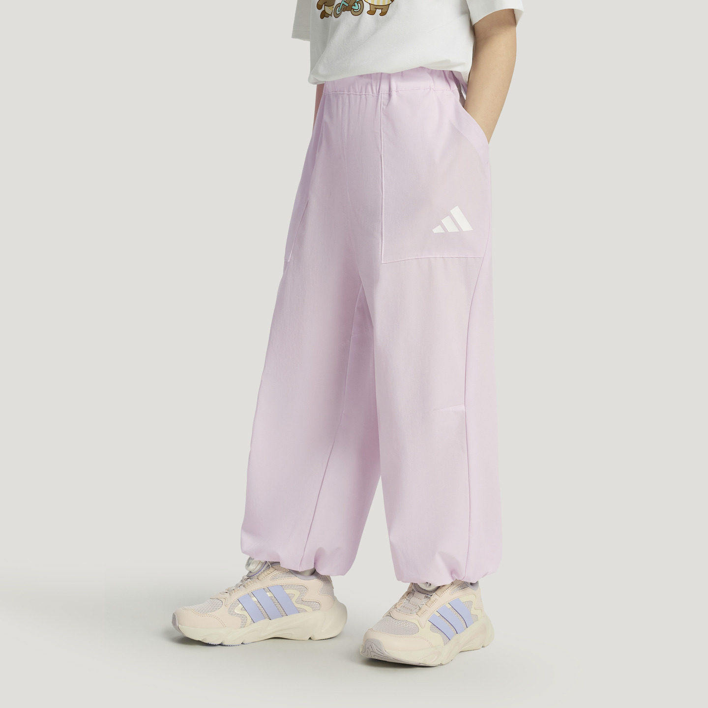 Adidas阿迪达斯正品夏季男女儿童长裤凉爽透气速干束脚长裤休闲裤