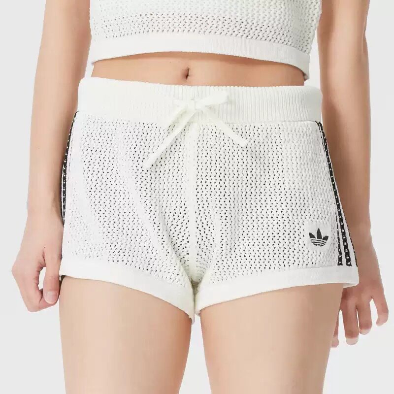 Adidas阿迪达斯短裤女26夏季新款跑步白色运动透气休闲热裤KC6477