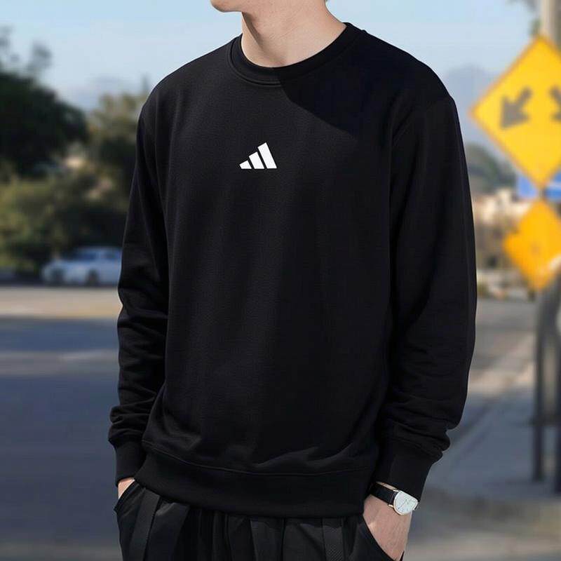 adidas阿迪达斯卫衣男秋季新款宽松复古休闲篮球跑步长袖打底上衣