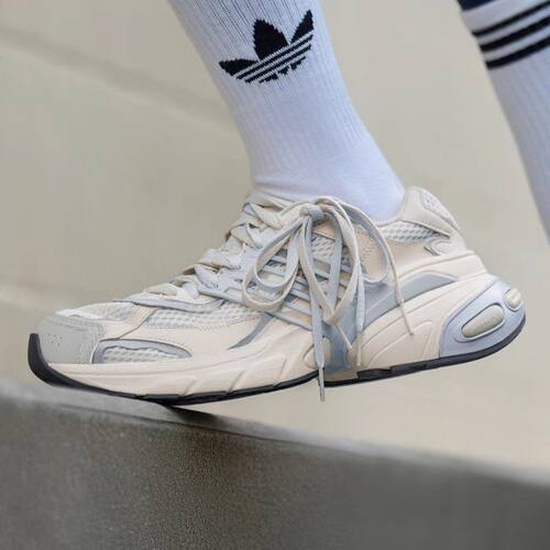 正品Adidas阿迪达斯三叶草跑步鞋情侣复古底增高老爹鞋男女JR7003