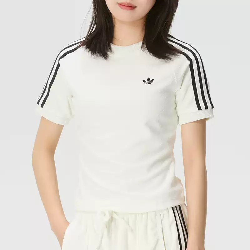 阿迪达斯修身女装T恤2026夏季新款休闲透气运动服短袖半袖KD1411