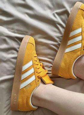 阿迪达斯板鞋女新款黄色德训鞋包头鞋VL court T头鞋正品JI0495