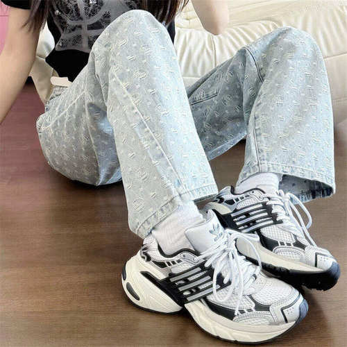 正品adidas阿迪达斯跑步鞋男女2026新款网面透气运动老爹鞋IH3381