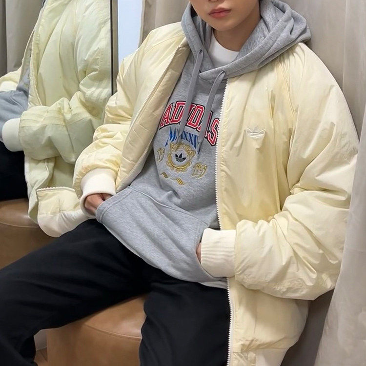 Adidas/阿迪达斯正品三叶草男女同款休闲简约保暖户外棉服JC8868