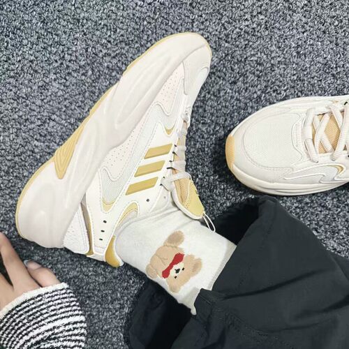 Adidas阿迪达斯「波波鞋」OZWAVE休闲厚底增高老爹鞋男女鞋JR3198