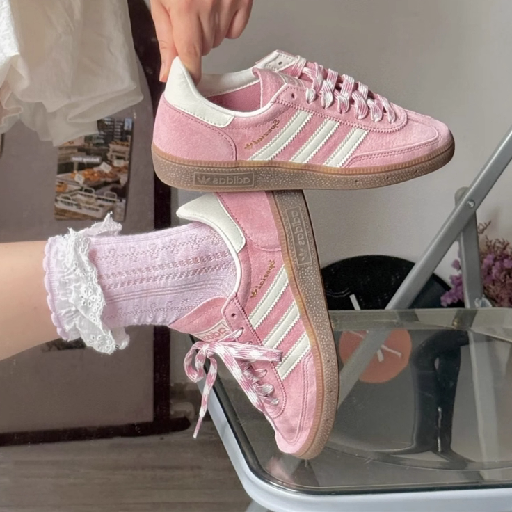 Adidas阿迪达斯正品女款休闲2025复古流行款时尚百搭德训鞋KJ6305