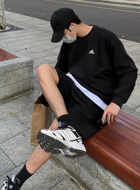 Adidas/阿迪达斯正品卫衣男款爆款2025新款保暖圆领套头衫 IB2774