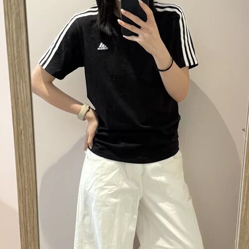 阿迪达斯舞蹈服日常可穿短袖女