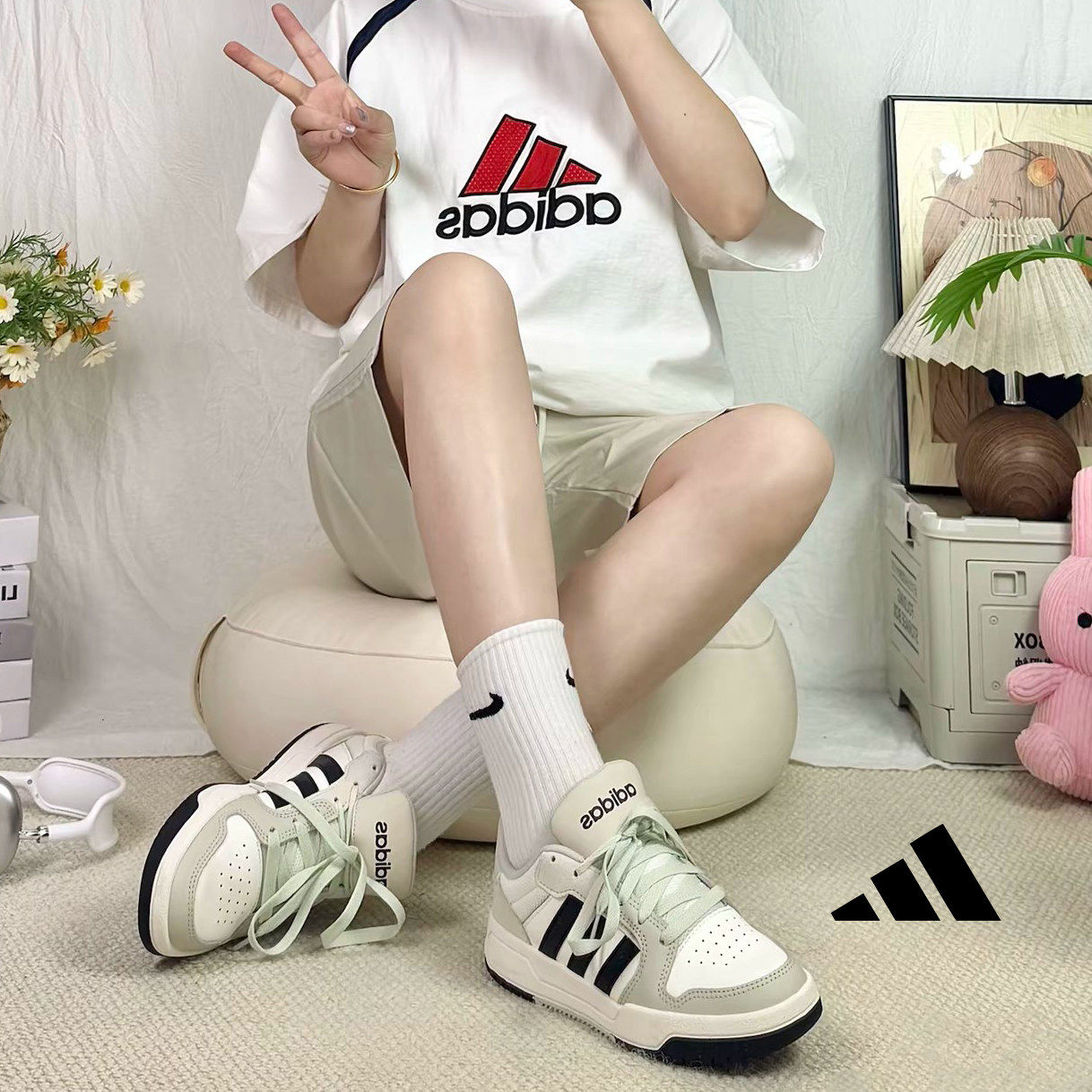 Adidas阿迪达斯正品运动鞋场下休闲板鞋透气耐磨情侣休闲鞋经典潮