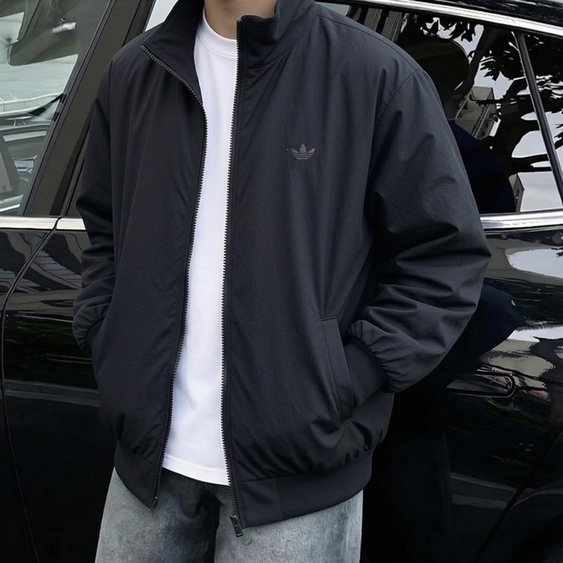 阿迪达斯三叶草加厚外套男棒球服冬新款防风保暖复古美式宽松夹克