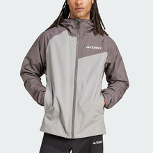 正品Adidas阿迪达斯拼接外套男子宽松防风TERREX户外冲锋衣JN8809