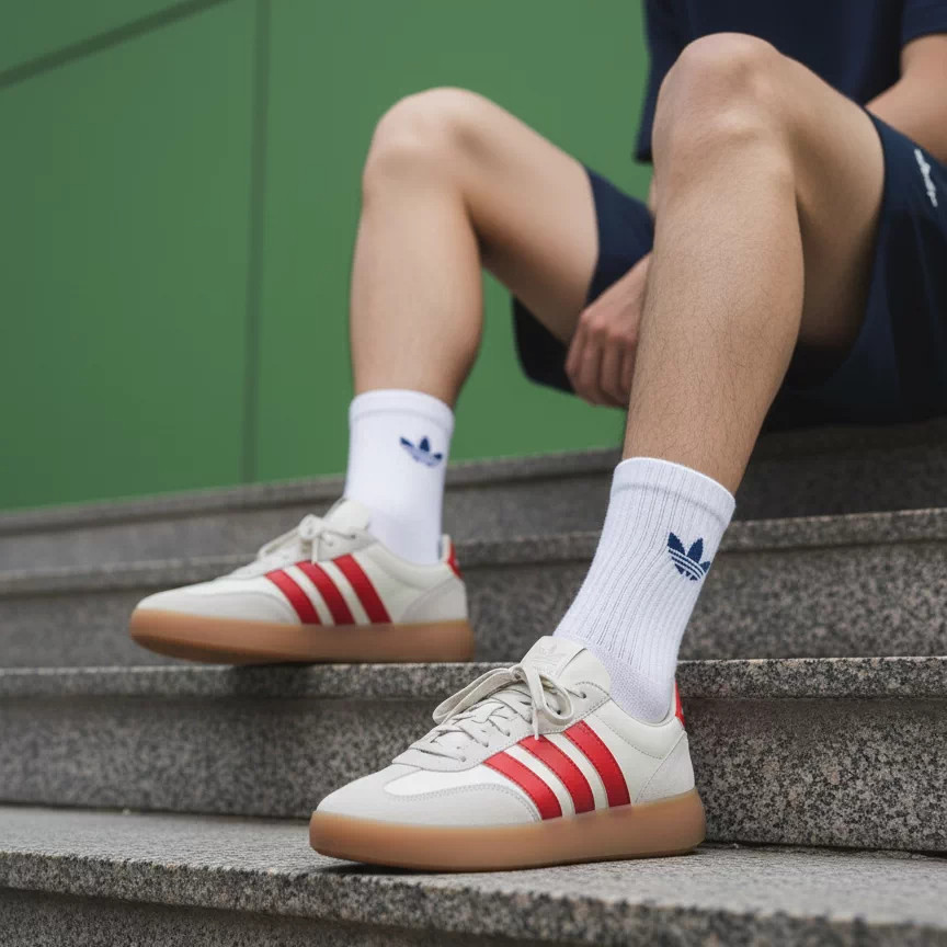 Adidas阿迪达斯户外运动鞋男款阔腿裤专用鞋子百搭款休闲鞋JR1231