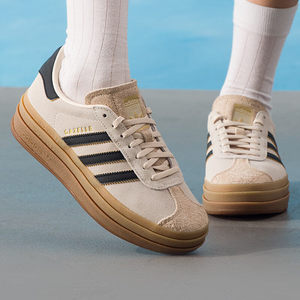 Adidas阿迪达斯正品三叶草休闲鞋女子2026新款厚底增高板鞋JS3892