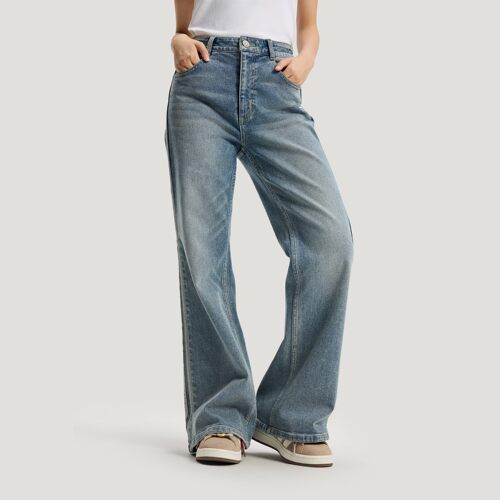 Adidas阿迪达斯三叶草新年款26新款女水洗修身微喇运动长裤KT3173