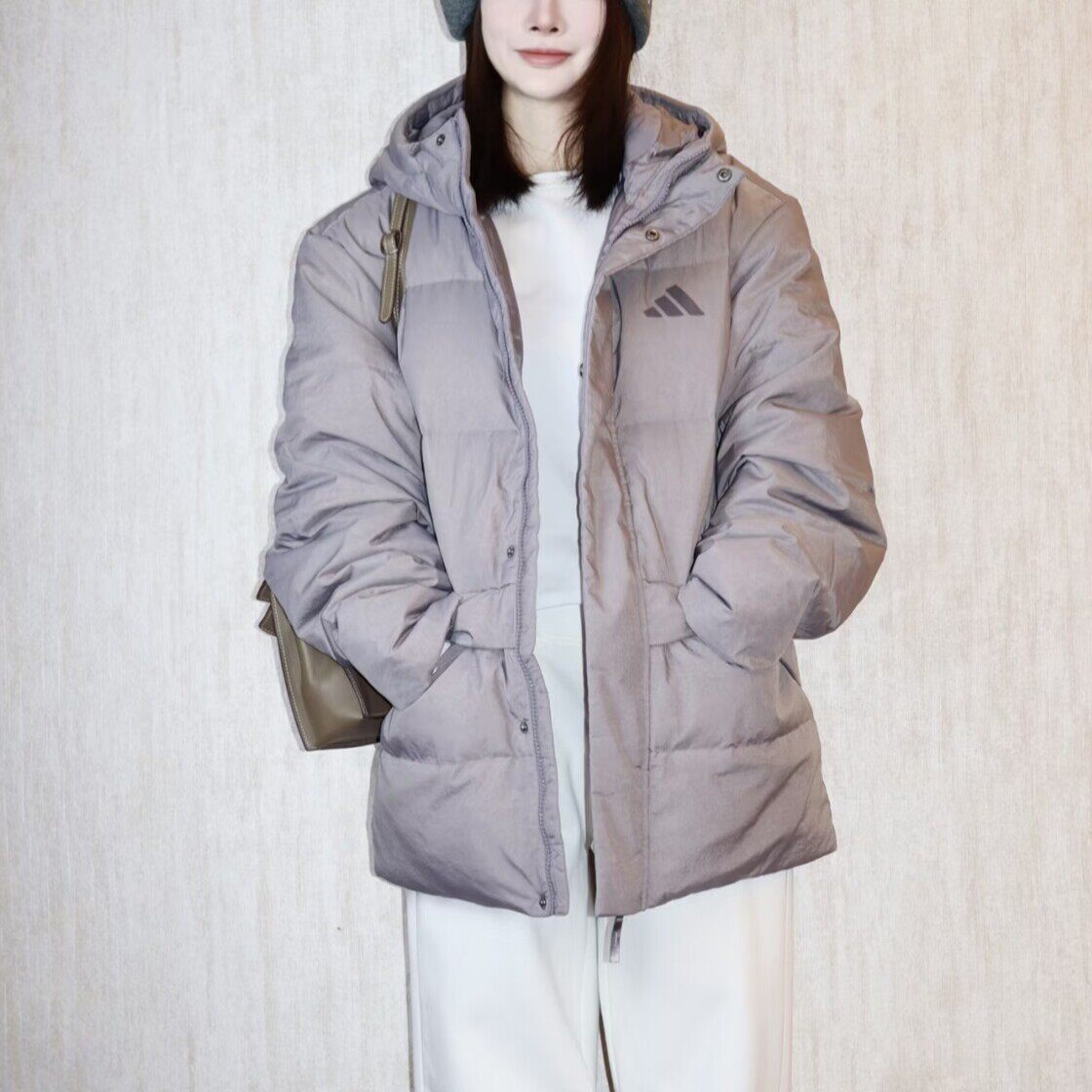 阿迪达斯正品羽绒服男女2026新款正品防风连帽高级轻奢外套KR0936