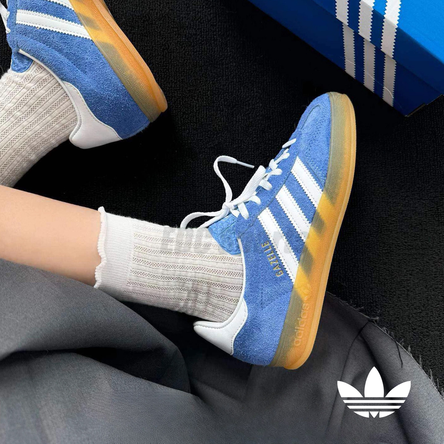 Adidas/阿迪达斯正品GAZELLE INDOOR 女生经典运动时尚板鞋HQ8717