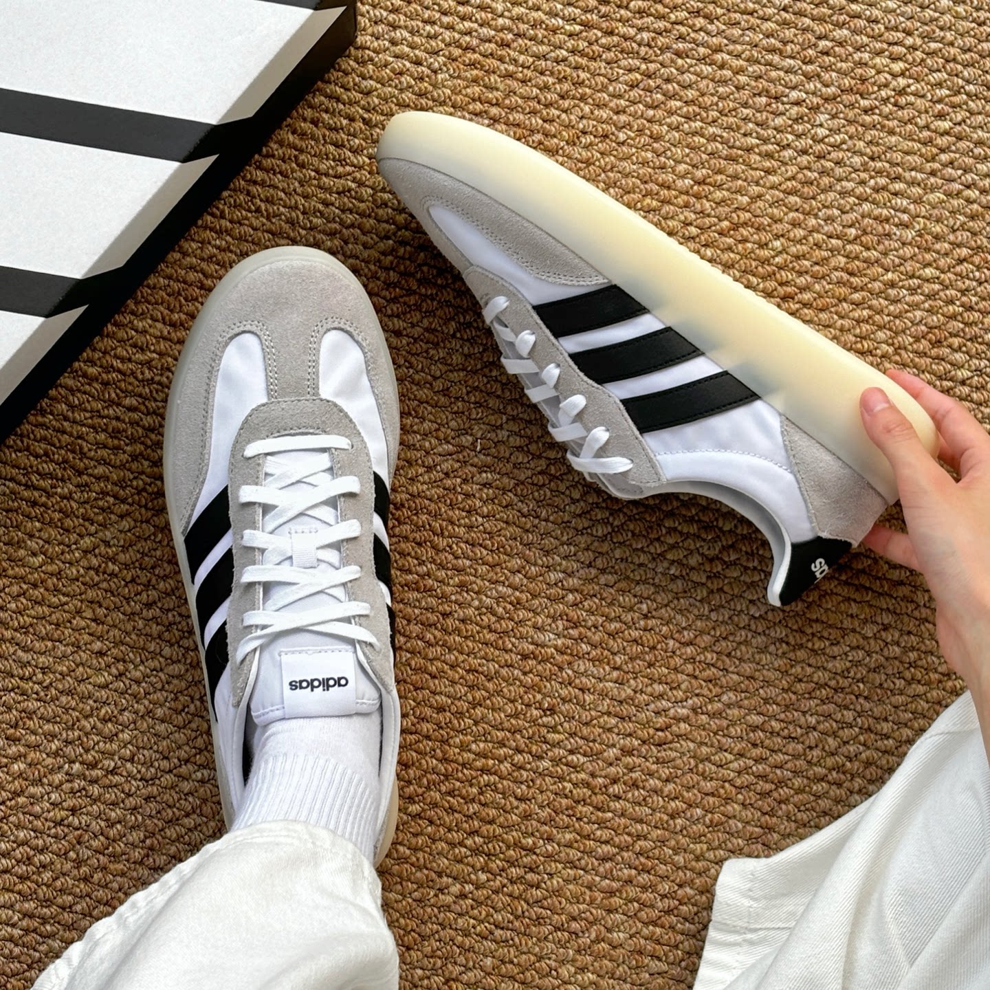 正品Adidas阿迪达斯德训鞋男款爆款2026新款同款透气防滑网红板鞋