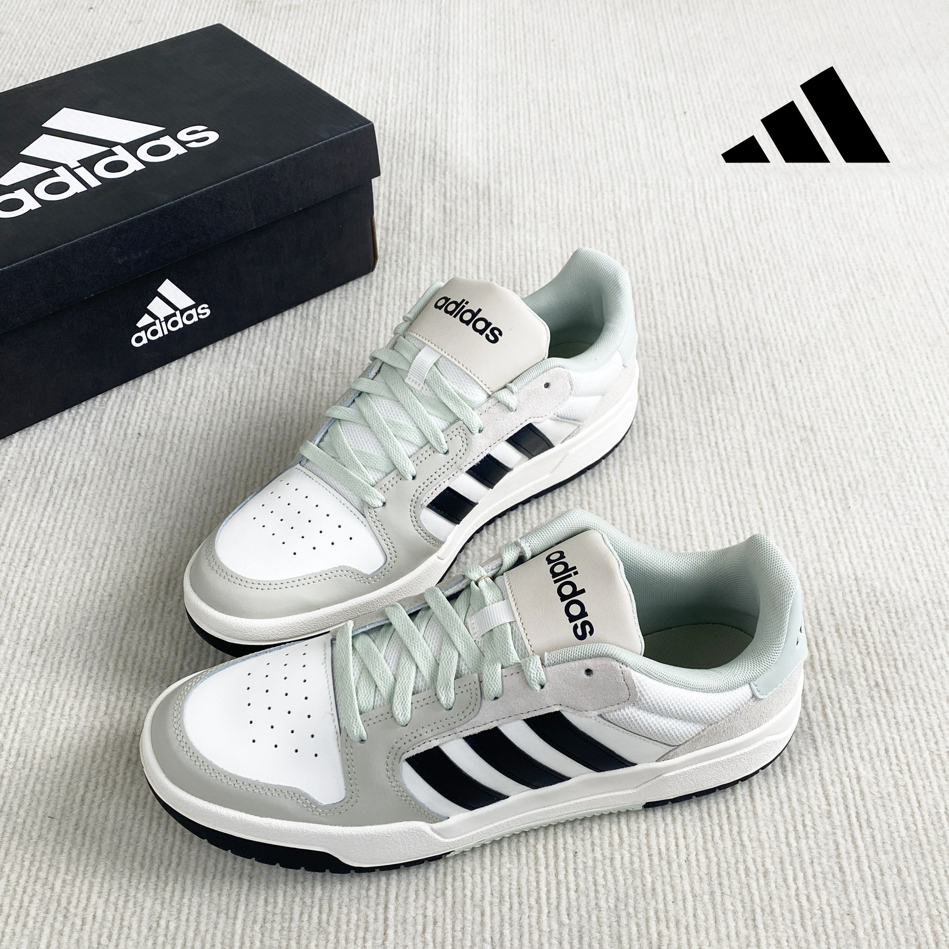 Adidas阿迪达斯正品鞋子男款爆款2025新款高颜值休闲板鞋透气时尚