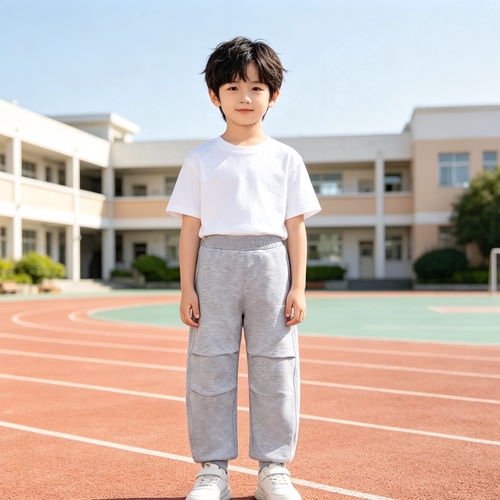 阿迪达斯正品纯色宽松儿童款长裤