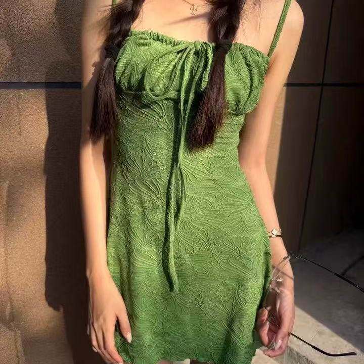 高级绝美度假法式复古小胸聚拢遮肚显瘦保守连体裙式泡温泉泳衣女