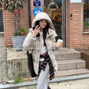 ONEBYTOW韩版冬季慵懒风设计感休闲保暖泡芙羽绒服外套28108