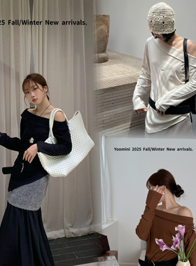 YOOMINI 2025秋款气质极简宽松长袖T恤上衣(配腰带) Y18953-SY
