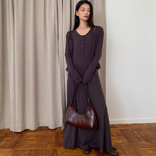 LOUISA.s  2025早秋新品简约风百搭背心裙+开衫两件套 27819