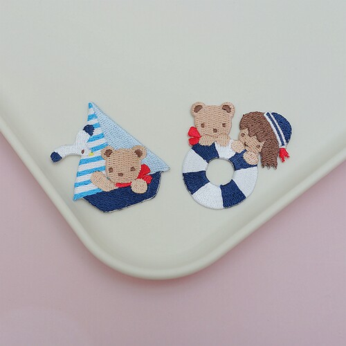 日本FAMILIAR同款海军风刺绣布贴