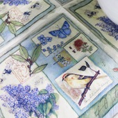 花卉鸟印刷彩色餐巾纸家用小包印花木浆纸巾蝶古巴特手帕纸25x25