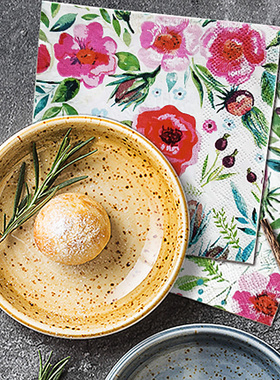 25x25cm花卉植物小包装印花餐巾纸木浆印花纸彩色纸巾2层20片