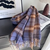 专柜同步 保暖防寒围巾25冬女 子流苏百搭围脖时尚 姚 英伦风格