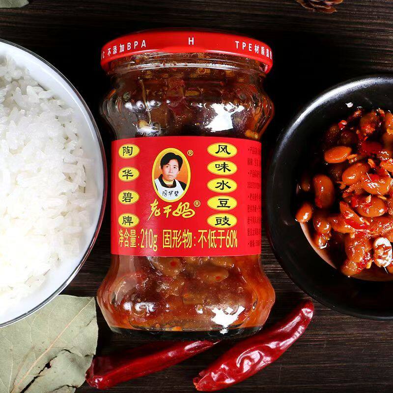 整箱24瓶老干妈风味水豆豉210g贵州辣椒酱拌饭拌面香辣调料下饭菜