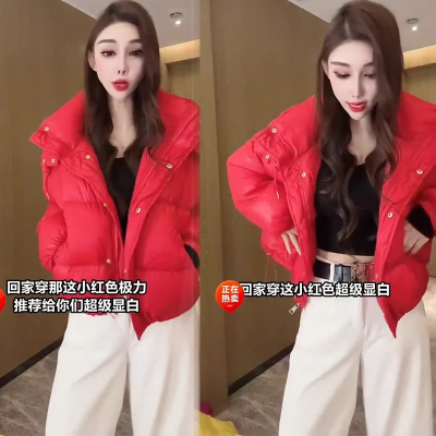 洋气设计感连帽棉服外套2024冬季加厚显瘦宽松保暖新款棉袄女上衣